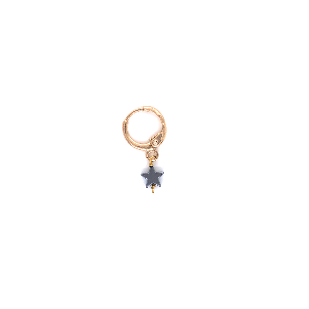 Hoop Piercing With Sheet Metal Charm / 10