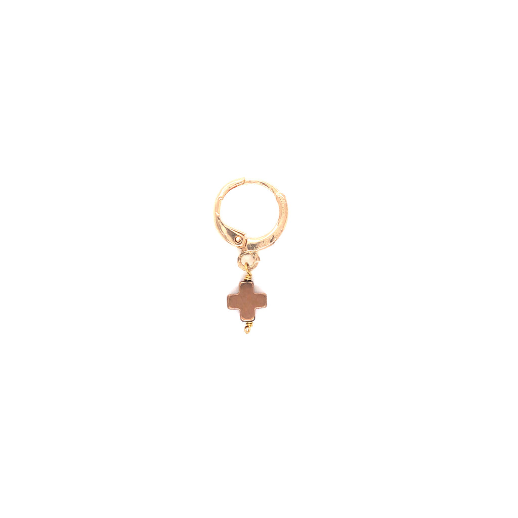 Hoop Piercing With Sheet Metal Charm / 8