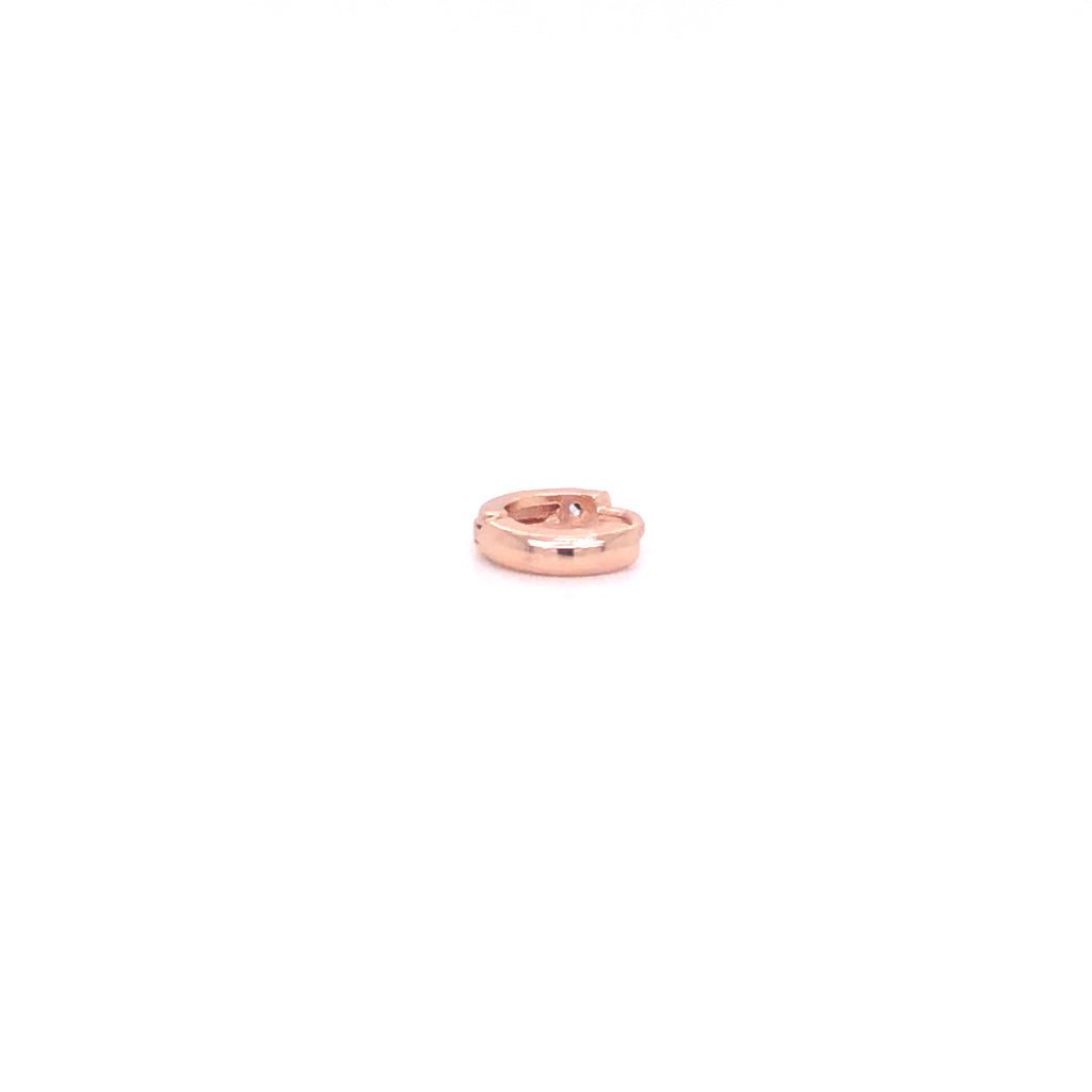 Piercing Arracada Acero Dorada Con Una Zirconia De Lado