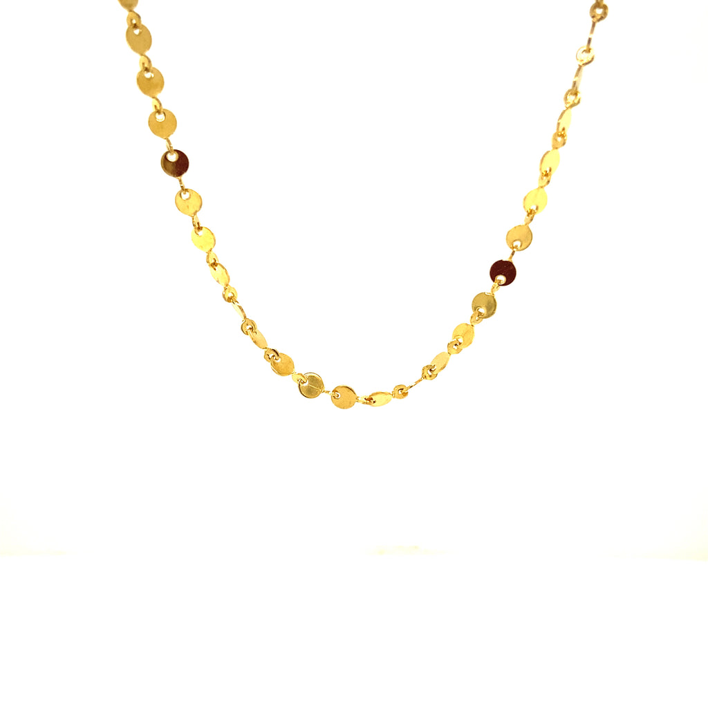 Steel Necklace Mini Circles Gold