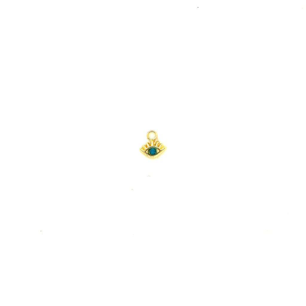 10K Gold Pendant For Eye Piercing With Zirconia