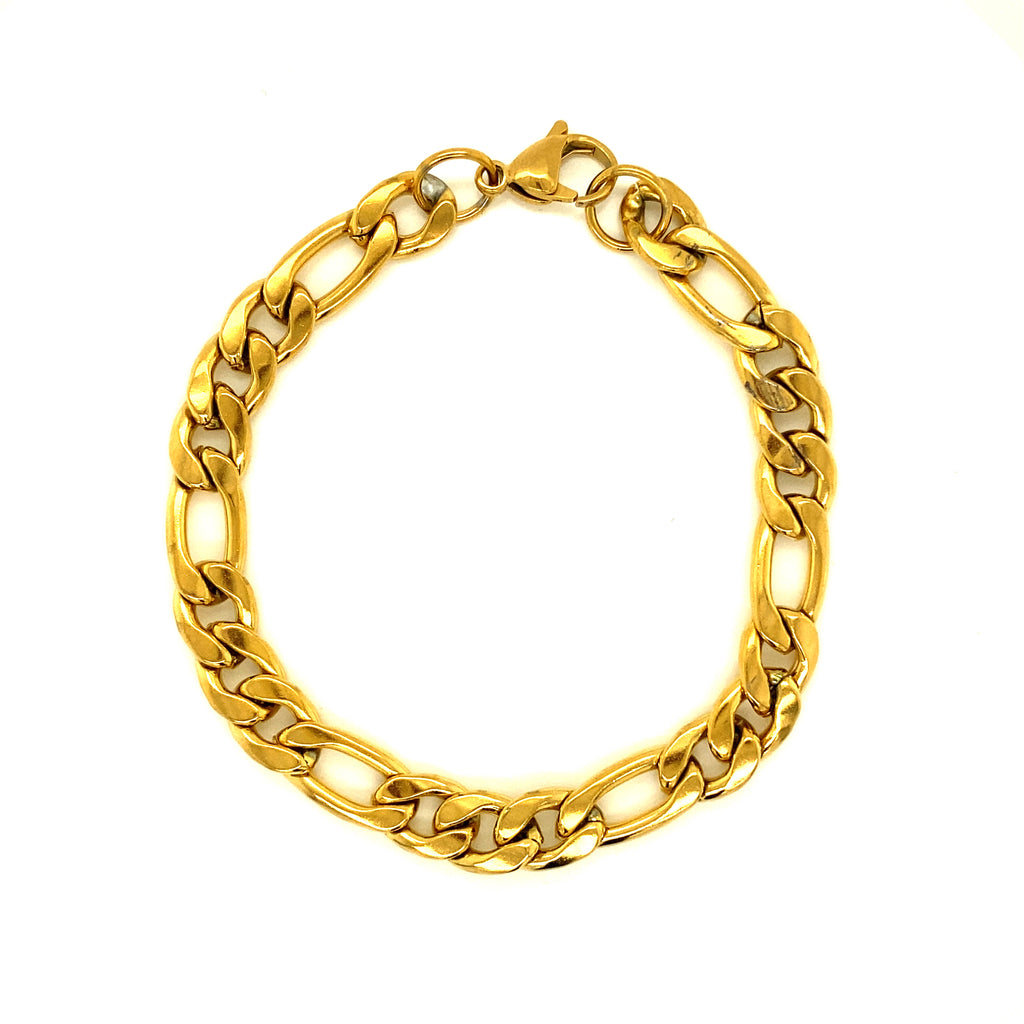 Steel Bracelet Type Thick Golden Chain