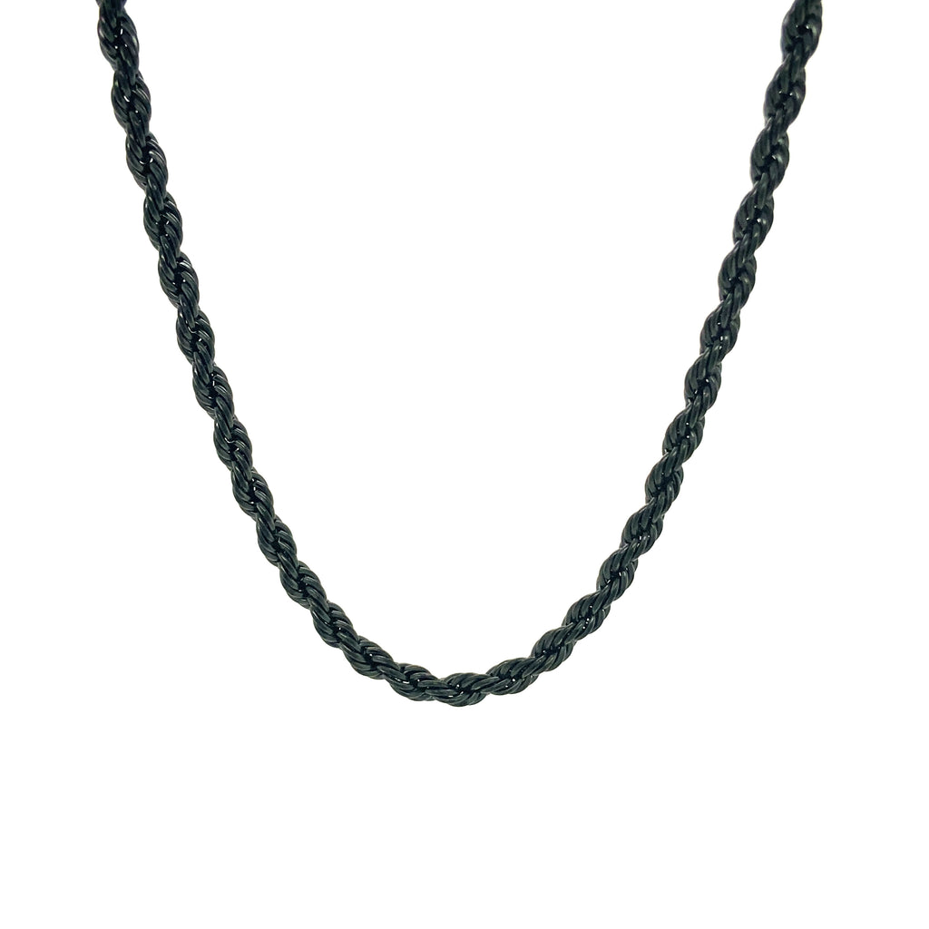 Twisted Black Steel Man Necklace