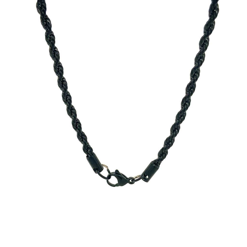 Twisted Black Steel Man Necklace