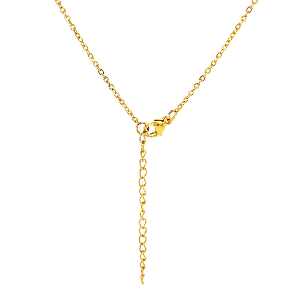 Gold Plated Necklace With Woven Insect