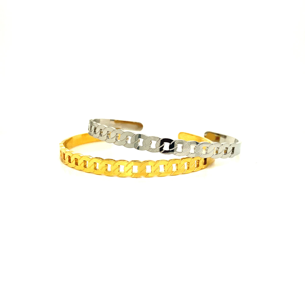 Hard Steel Bracelet Gold And Silver Chain