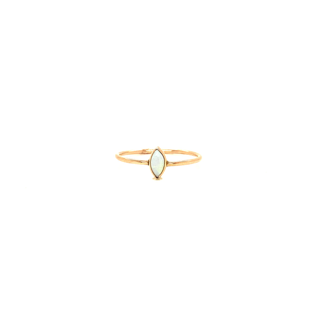 10K Rose Gold Ring with Australian Opal