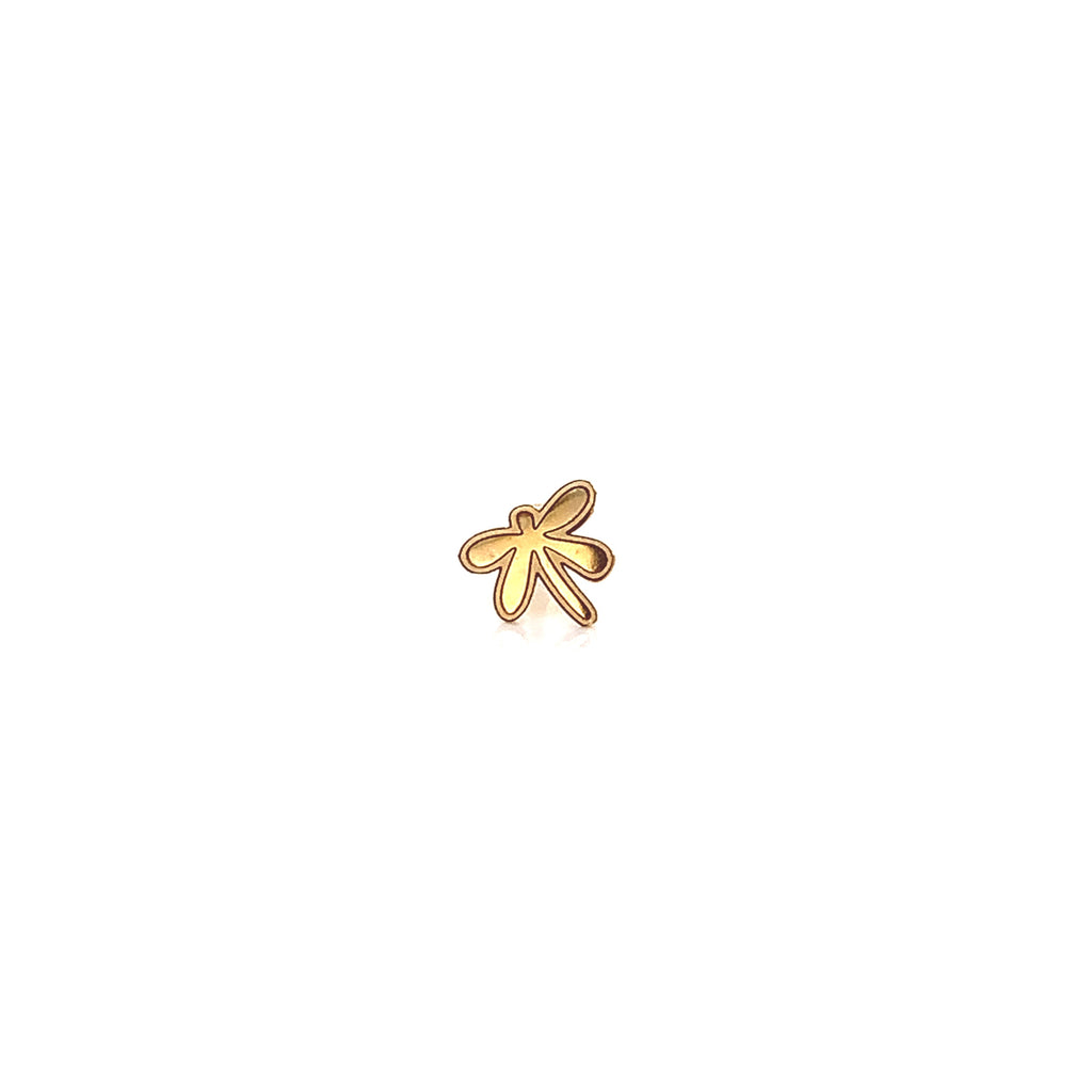 Piercing Broquel Oro 14K Libélula Grande