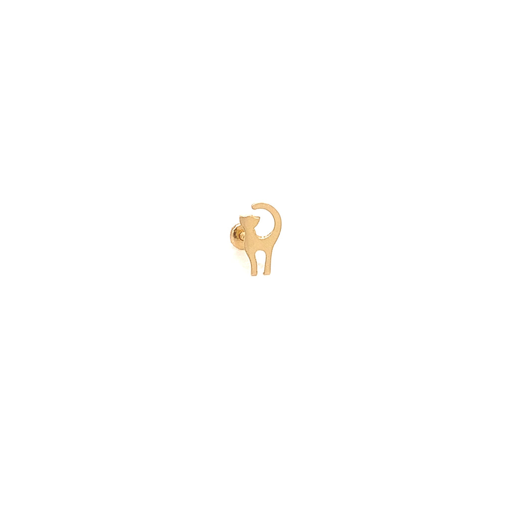Piercing Broquel Oro 14K Gato