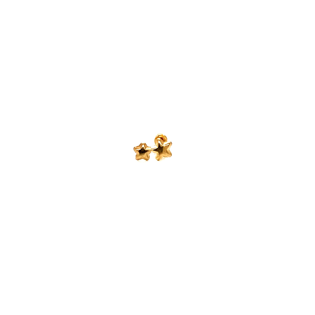 10K Gold Buckle Piercing 2 Stars