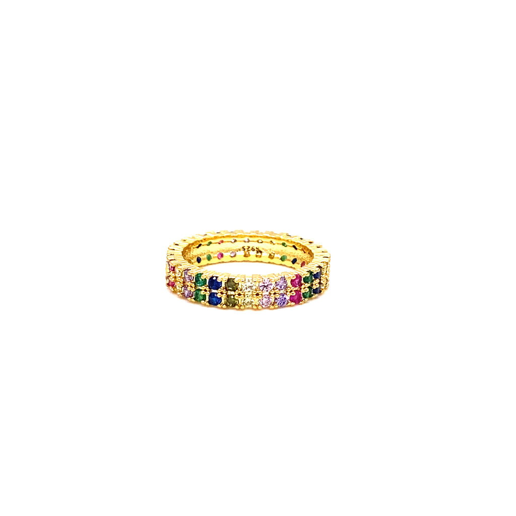 Anillo Liquidación Churumbela Cristal Multi 4mm