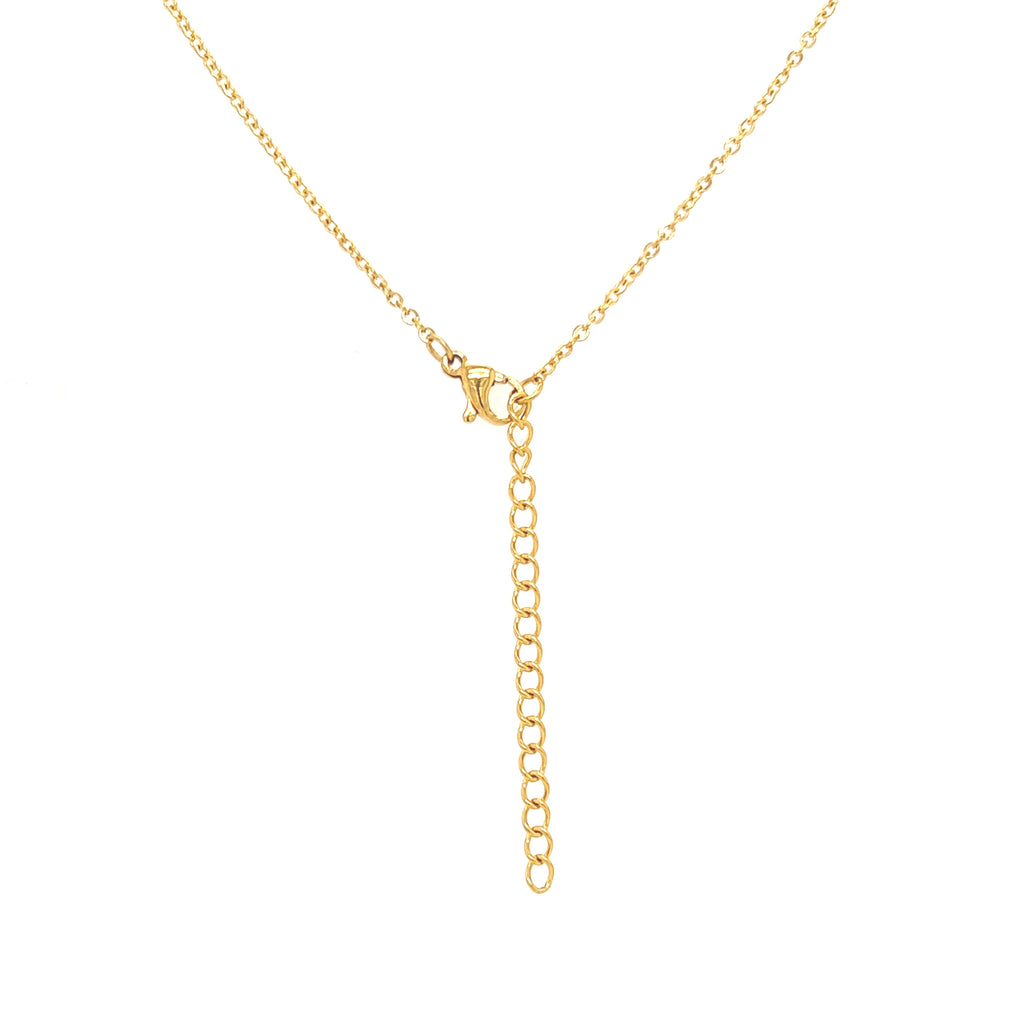 Collar Liquidación Acero Moneda Mano Fátima Madre Perla