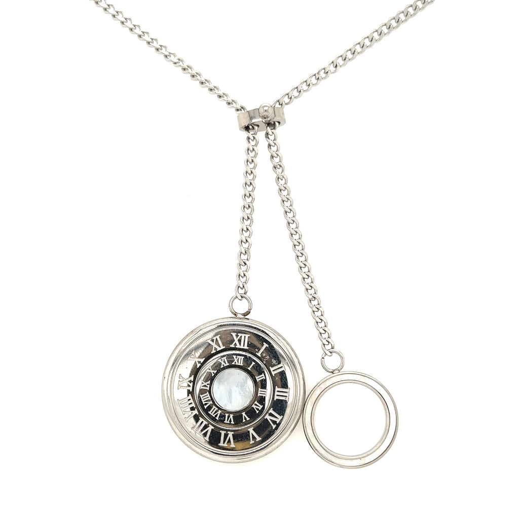 Collar Liquidación Acero Moneda No. Romanos y Karma