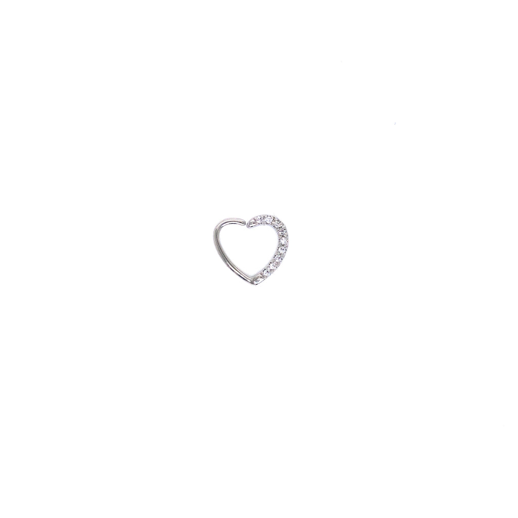 Heart Daith Gold Plate Array Piercing With Zirconias