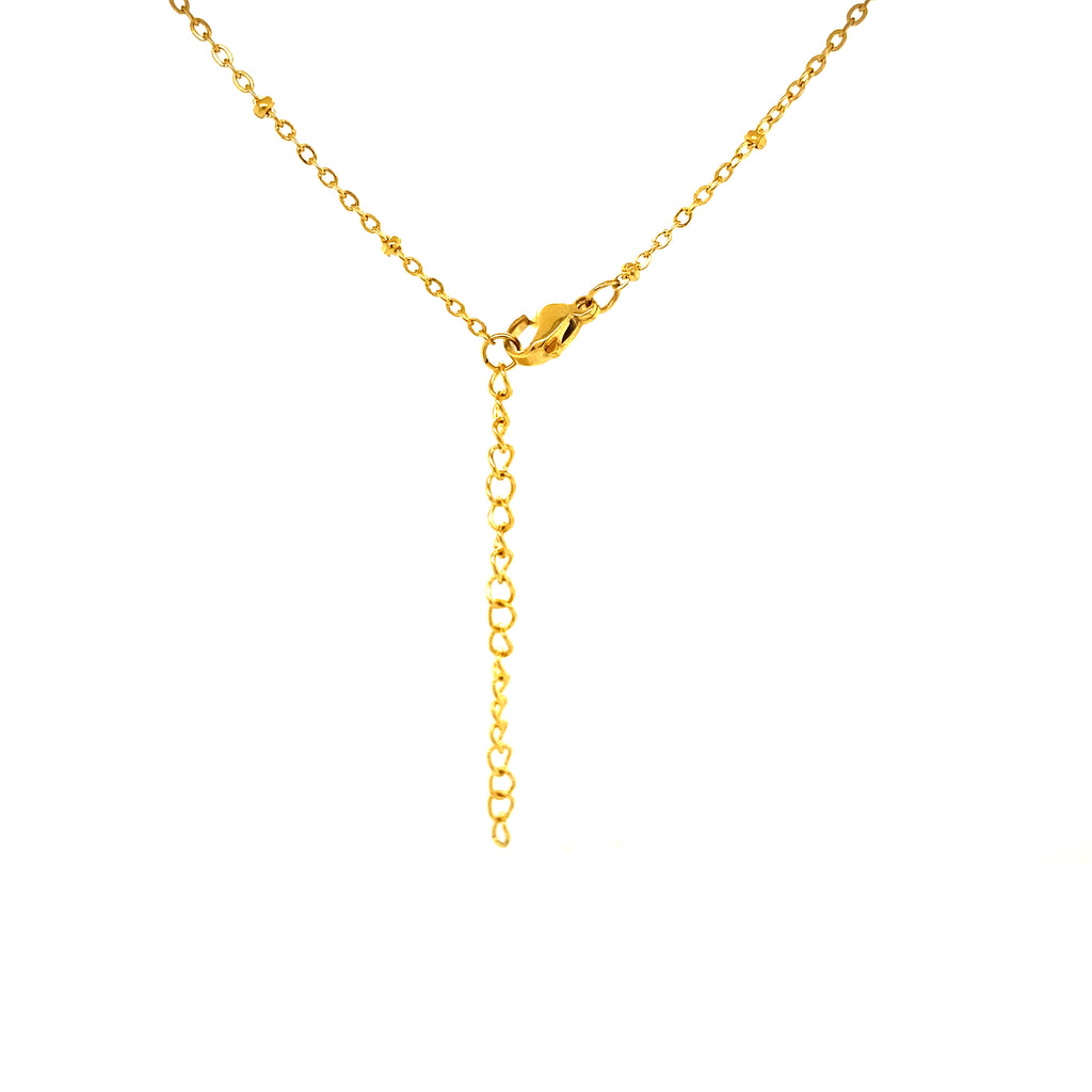 Steel Snail Necklace Coffee With Gold