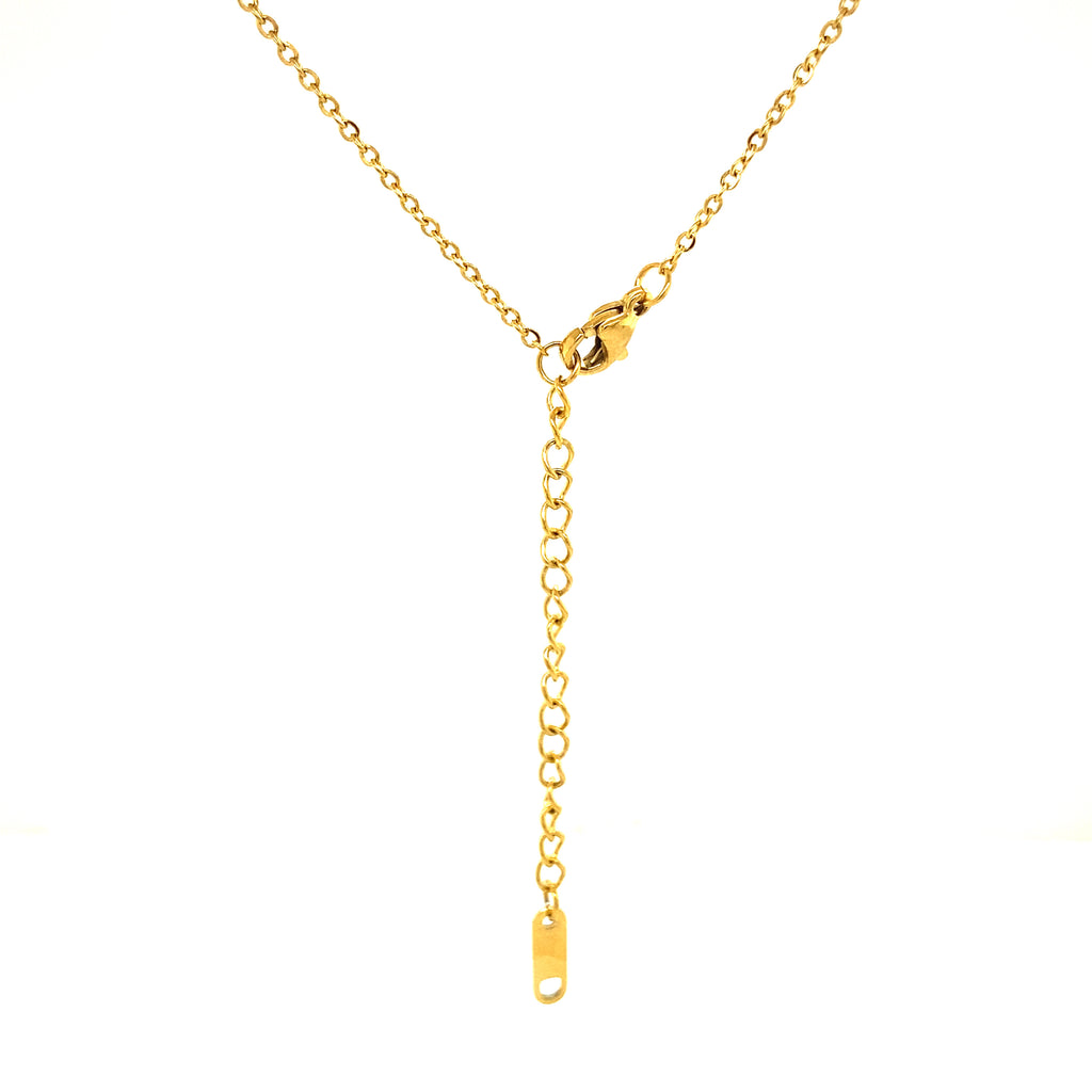 Gold Steel Mini Hands Necklace