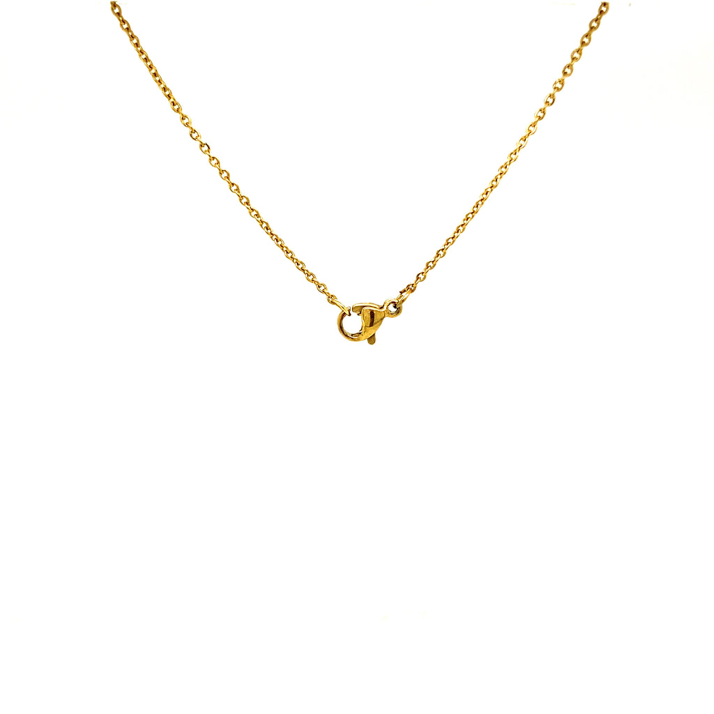 Gold Plated Necklace Druzy Charm