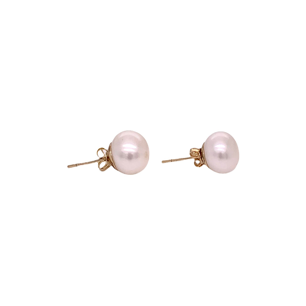 Ladies Large Pearl Stud Earrings - House of Bruar