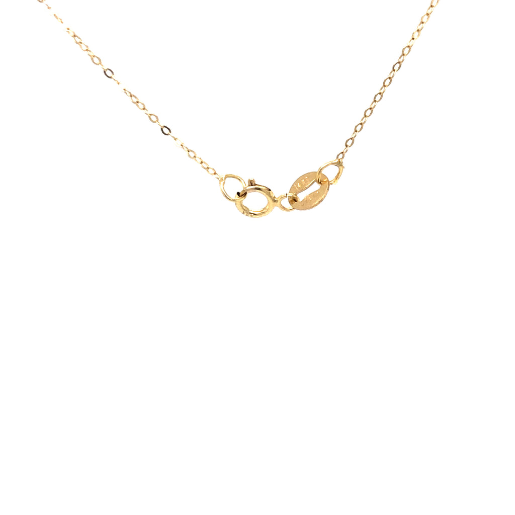 14k Gold Necklace Mini Virgin Medal 2 Tones