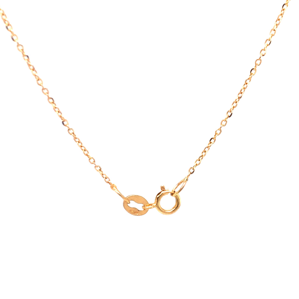 Collar Oro 14k Cruz Mini Plana