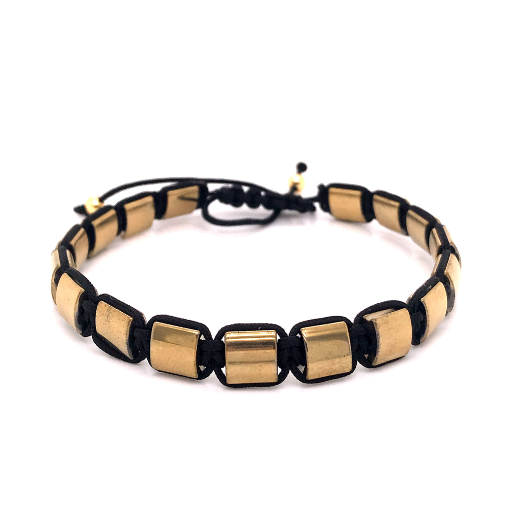 Woven Steel Checkered Knight Bracelet