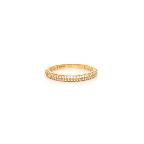 10k Gold Half Churumbela Pave Ring