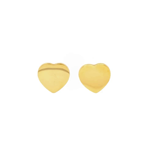 Big Heart Steel Post Earrings