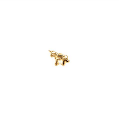 10K Gold Buckle Piercing Unicorn