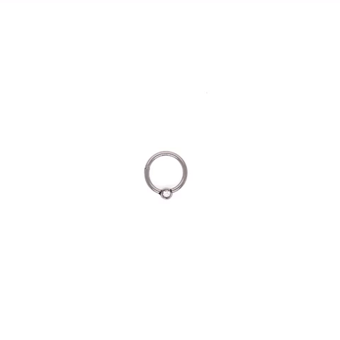 Piercing Arracada Chapa de Oro Daith Plateada Con 1 Zirconia