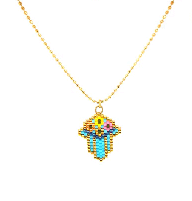 Collar Liquidación Chapa de Oro Con Dijes Tejidos Varios