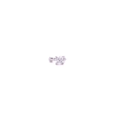 Piercing Arracada Mini Con Flor 4 Pétalos