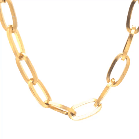 Square Oval Link Steel Chain