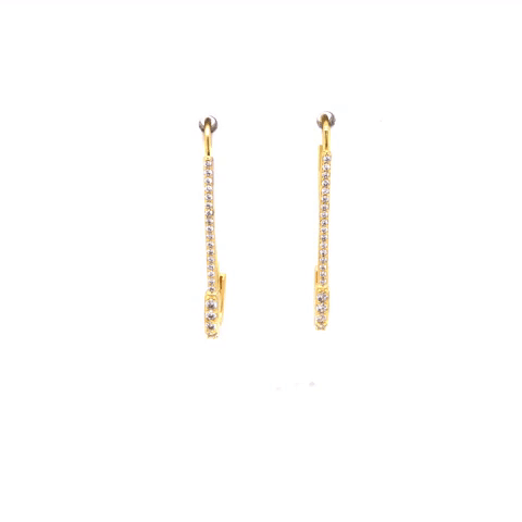 Arete Seguros De Plata Con Zirconias