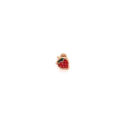 10K Gold Strawberry Piercing