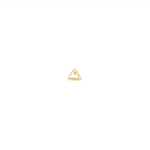 Piercing Broquel Oro 10K Triángulo Contorno