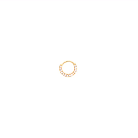 Daith Gold Plated Piercing With Zirconias In C