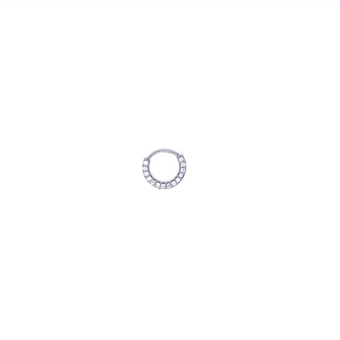 Daith Gold Plated Piercing With Zirconias In C