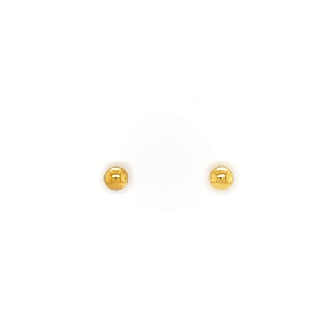Double Sphere Steel Post Earrings