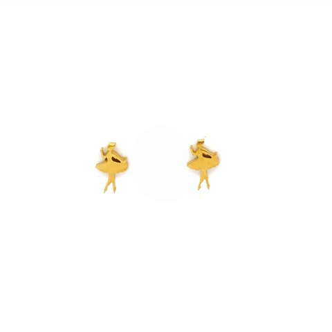 Aretes Poste Acero Bailarina