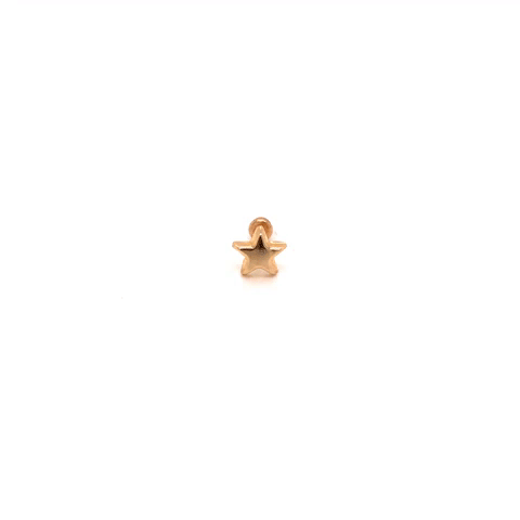 Piercing Oro 10K Estrella Lisa