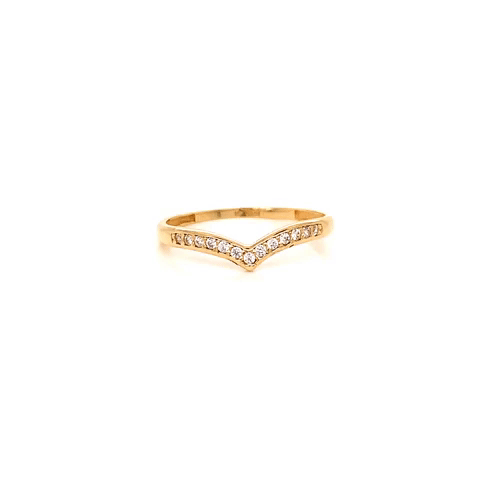 Anillo Oro 10k Churumbela Forma Corazon Con Zirconias