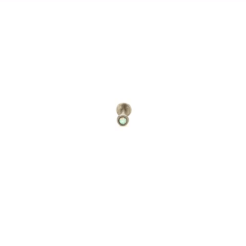 Steel Piercing With Beveled Synthetic Opal