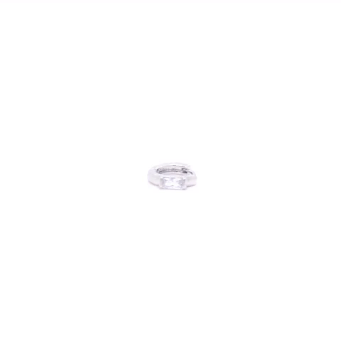 Piercing Arracada Con Zirconia Cuadrada De Lado