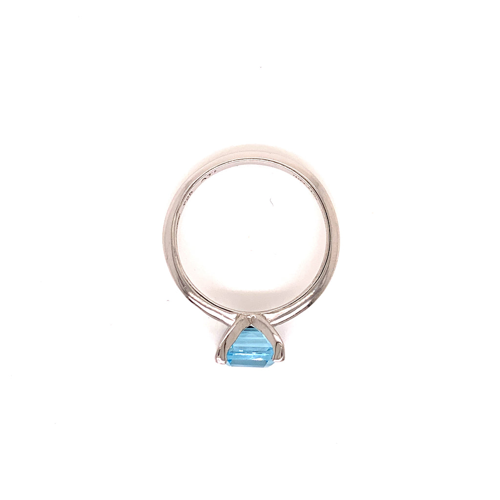 Anillo Plata 925 Con Piedra Azul
