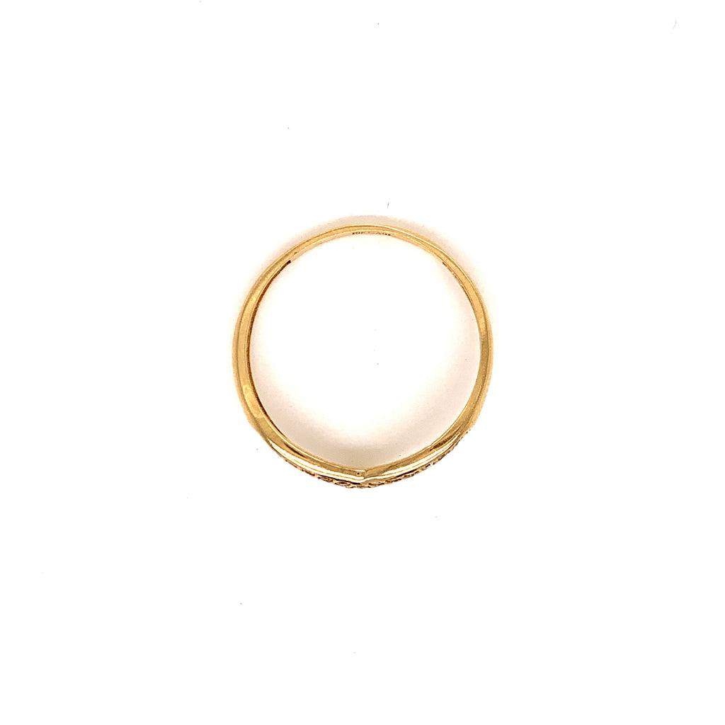 Anillo Oro 10k Churumbela Forma Corazon Con Zirconias
