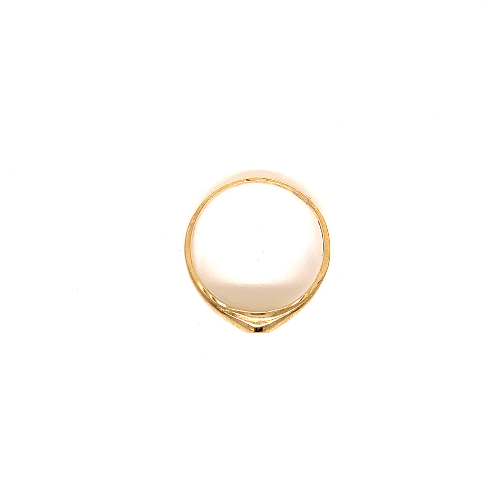 10k Gold Pinky Zirconia Beveled Ring