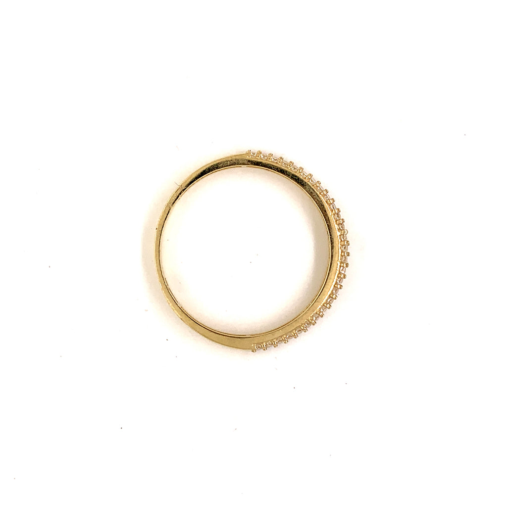 10k Gold Half Churumbela Pave Ring