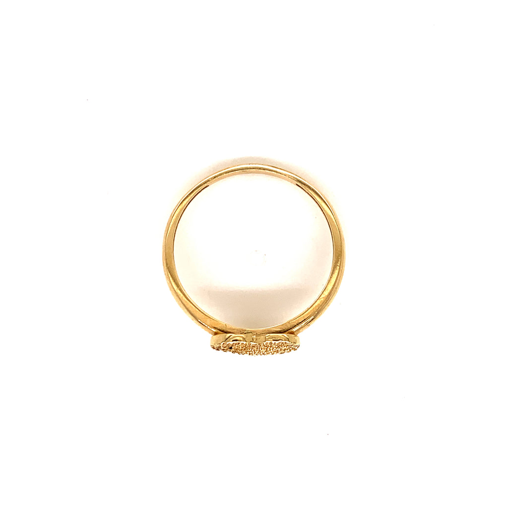 Anillo Oro 14k Corazón Con Zirconias