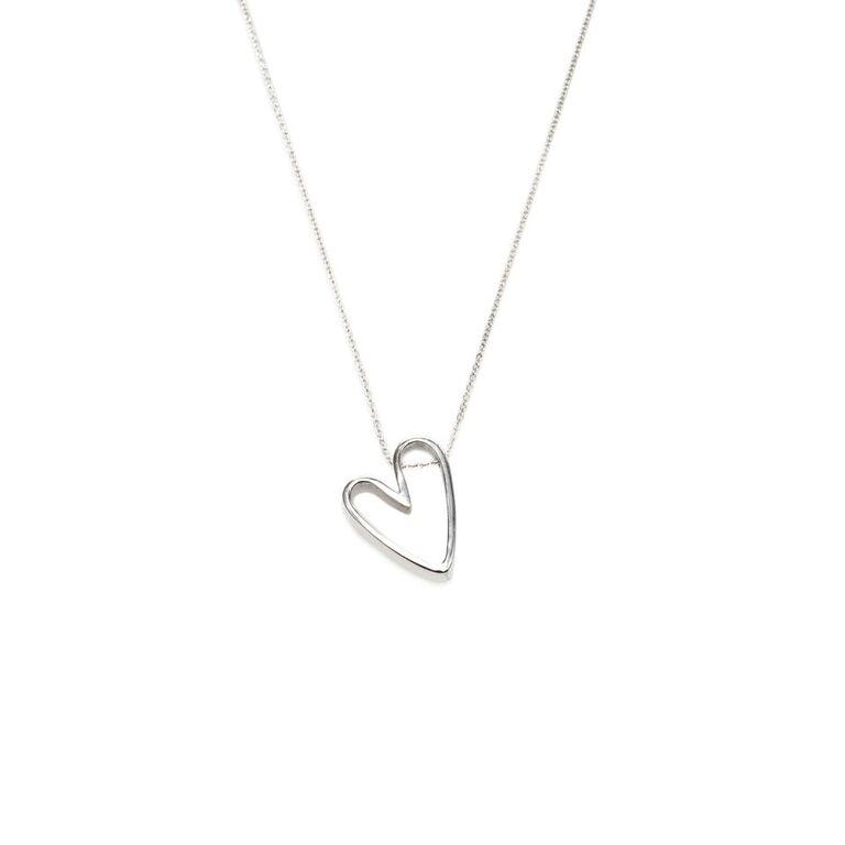 Big Heart Outline Necklace